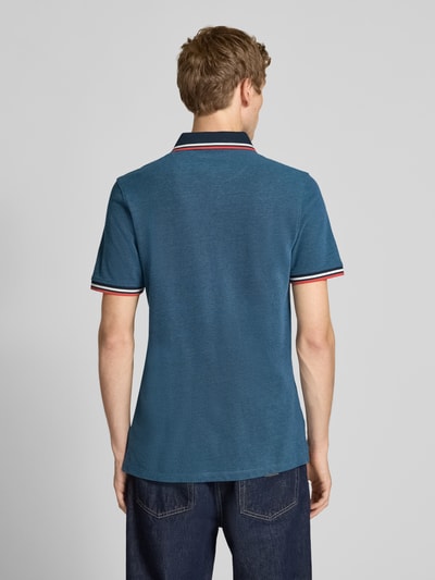 Jack & Jones Regular fit poloshirt met labelstitching, model 'PAULOS' Jeansblauw - 5