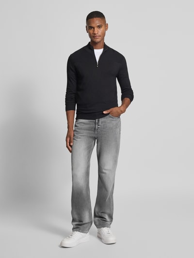 Antony Morato Straight Fit Jeans mit Logo-Applikation Black 1