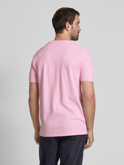 Fynch-Hatton T-shirt met labelstitching Roze - 5