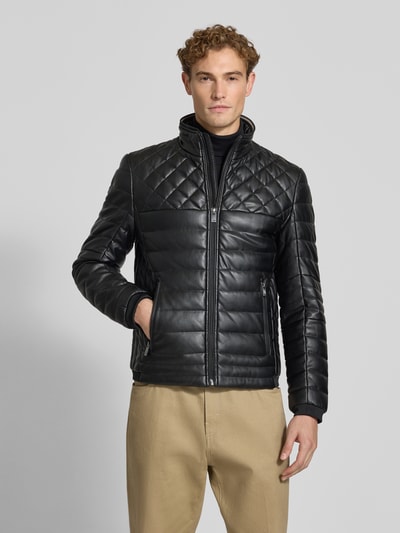 Christian Berg Men Regular Fit Jacke in Stepp-Optik Black 4