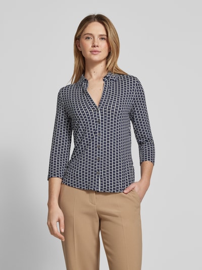 Marc O'Polo Regular Fit 3/4-Shirt mit Kläppchenkragen Marine 4