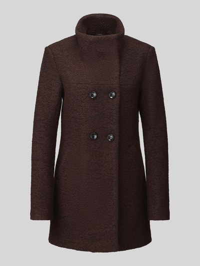 ONLY Regular Fit Kurzmantel mit Woll-Anteil Modell 'NEWSOPHIA' Schoko Melange 2
