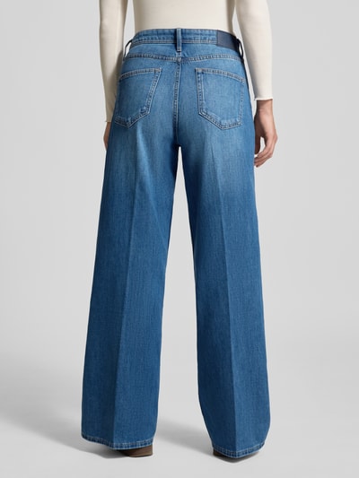 s.Oliver RED LABEL Wide Leg High Rise Jeans van katoenmix model 'SURI' Jeansblauw - 5