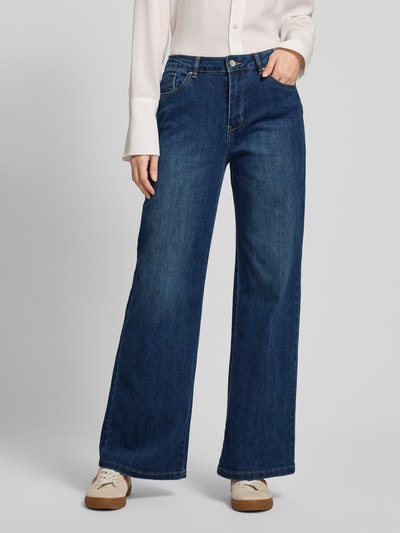 Buena Vista Wide Leg Jeans im 5-Pocket-Design Dunkelblau 4