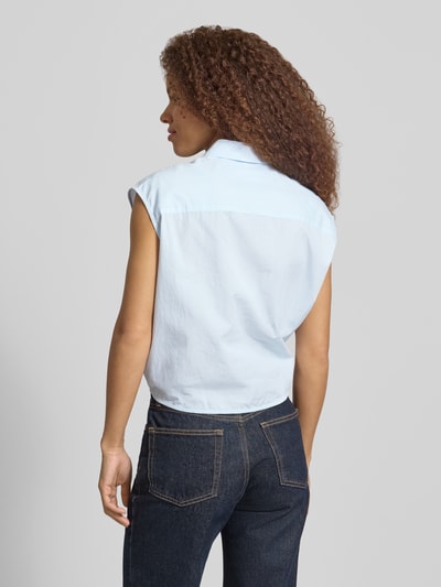 Tommy Jeans Regular Fit Hemdbluse aus reiner Baumwolle Hellblau 5