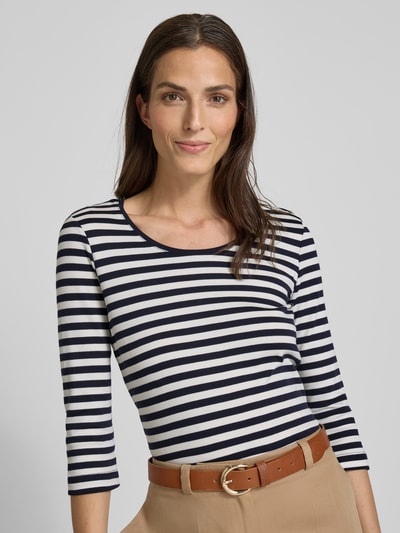 Christian Berg Woman T-shirt z rękawem o dł. 3/4 i okrągłym dekoltem Ciemnoniebieski 3