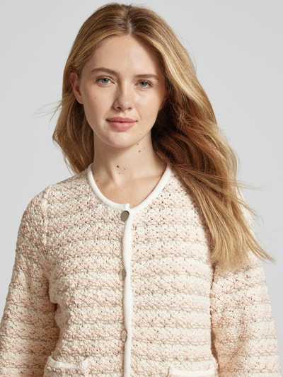 s.Oliver BLACK LABEL Bouclé-Jacke mit durchgehender Knopfleiste Sand 3