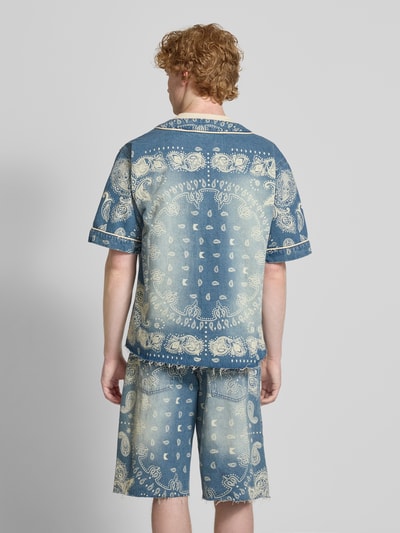 KARL KANI Jeanshemd mit Label-Stitching Jeansblau 5