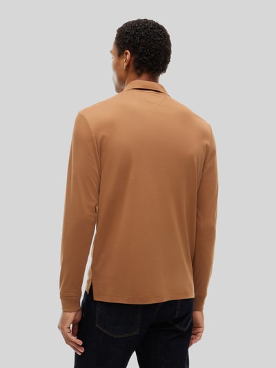 Tommy Hilfiger Regular Fit Poloshirt aus reiner Baumwolle Modell 'LIQUID' Camel 5