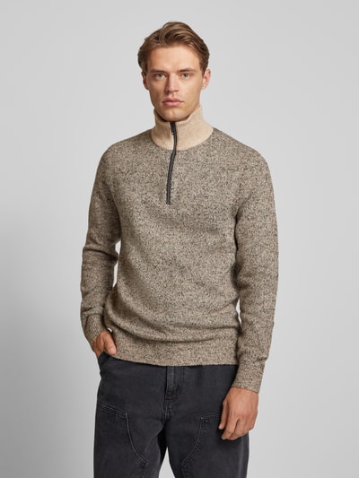 Jack & Jones Gebreide coltrui, model 'COSPACE' Beige - 4