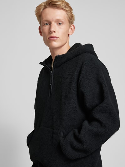 Levi's® Fleecehoodie met korte ritssluiting Zwart - 3