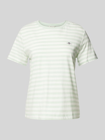 Gant T-Shirt mit Label-Stitching Mint 1