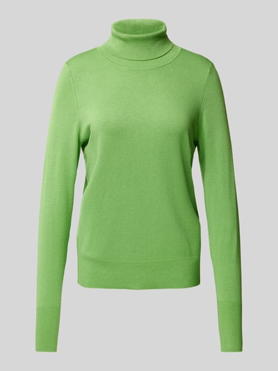 Christian Berg Woman Gebreide pullover met ribboorden Appeltjesgroen - 2