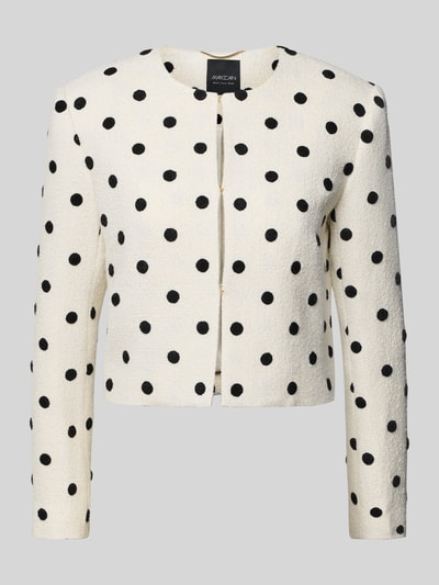 Marc Cain Regular fit blazer met haakjessluiting en ronde hals Wit - 2