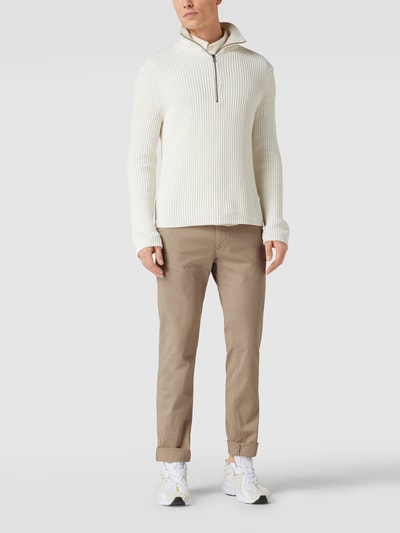 BOSS Slim Fit Chino mit Stretch-Anteil Modell 'Rice' Beige 1