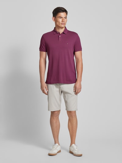 Tommy Hilfiger Regular fit poloshirt met logostitching Bordeaux - 1