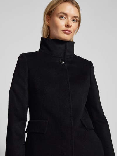 Max Mara Studio Mantel mit Stehkragen Modell 'AGNESE' Black 3