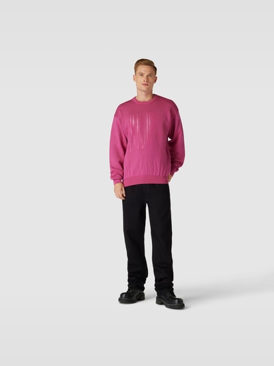 VTMNTS Oversized Sweatshirt aus Woll-Mix Pink 1