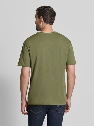 Scotch & Soda T-shirt met ronde hals en rolzoom Grasgroen - 5
