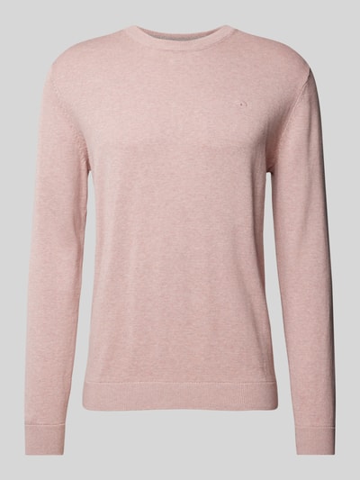 Tom Tailor Gebreide pullover met labelstitching, model 'BASIC' Roze - 2