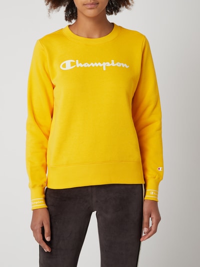 CHAMPION Regular Fit Sweatshirt mit Logo-Print  Dunkelgelb 4