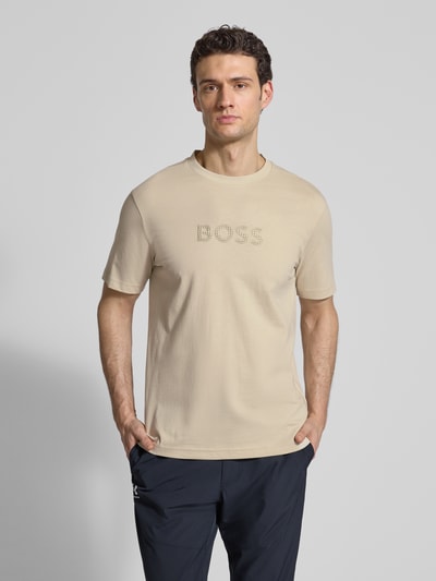 BOSS Green Regular Fit T-Shirt aus reiner Baumwolle Modell 'TS_TERRACE' Sand 4