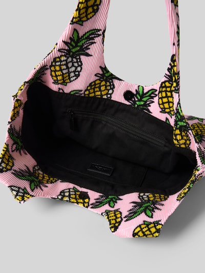Marc Cain Torba shopper z nadrukiem z logo Mocnoróżowy 5