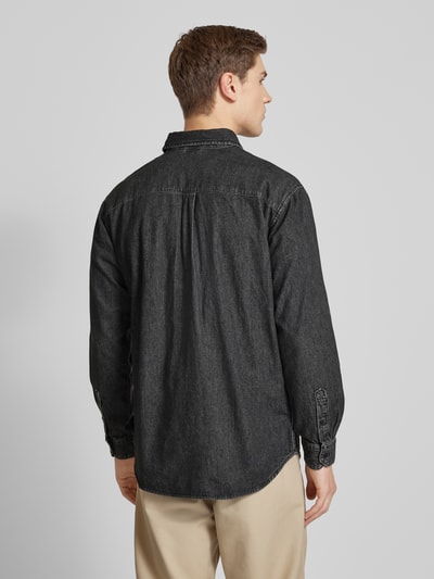 JACK & JONES Regular Fit Jeanshemd mit Brusttasche Modell 'CREEK' Dunkelgrau 5