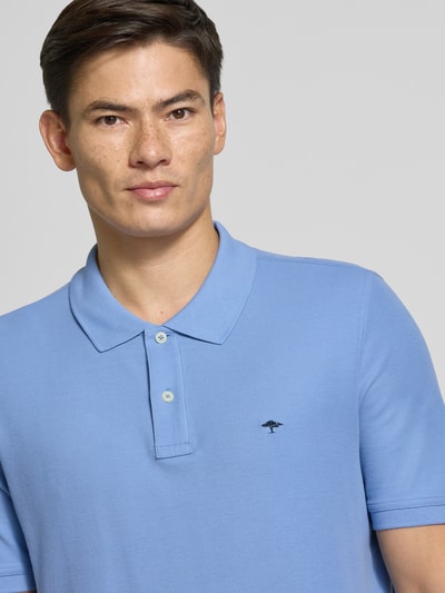 Fynch-Hatton Regular fit poloshirt met logostitching Lichtblauw - 3