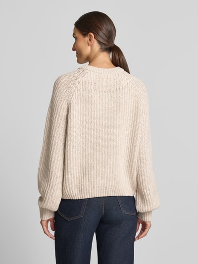 ARMEDANGELS Loose Fit Strickjacke aus Woll-Mix Modell 'RIB KNIT' Beige 5