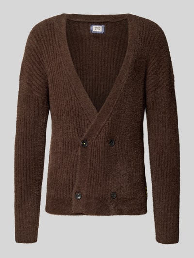 Scotch & Soda Gebreid jack met V-hals Donkerbruin - 2