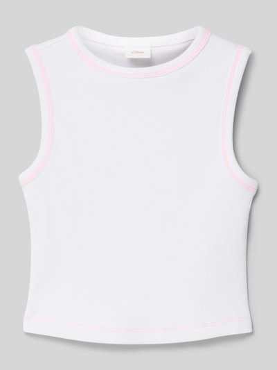 s.Oliver RED LABEL Tanktop met contraststrepen Wit - 1