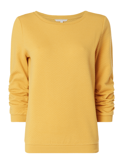 Tom Tailor Denim Sweatshirt mit Wabenmuster  Senf 1