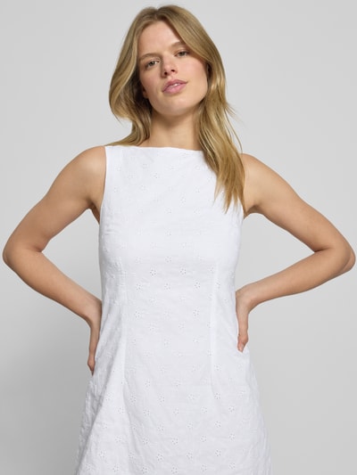 Gina Tricot Sukienka mini z okrągłym dekoltem model ‘Aline’ Biały 3