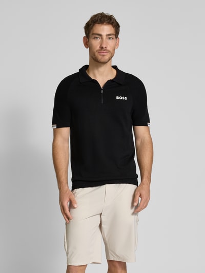 BOSS Green Regular Fit Poloshirt mit Label-Print Modell 'Perform-Max' Black 4