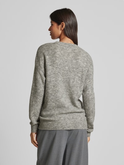 MSCH Copenhagen Gebreide pullover met ribboorden, model 'Festina' Middengrijs gemêleerd - 5