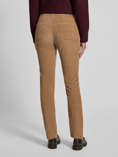 Brax Spodnie sztruksowe o kroju slim fit z mieszanki bawełny model ‘Mary’ Camel 5