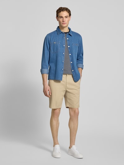 Tommy Hilfiger Regular Fit Bermudas aus Baumwoll-Mix Beige 1