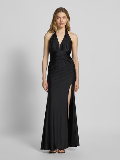 Mascara Avondjurk met naadritssluiting Zwart - 4