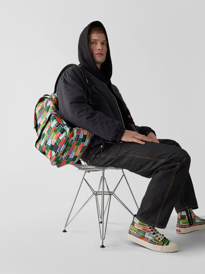 Kenzo Rucksack mit Allover-Logo Gruen 1