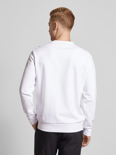 BOSS Sweatshirt met labelprint, model 'Soleri' Wit - 5