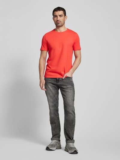 s.Oliver RED LABEL T-shirt met labelprint Oranje - 1