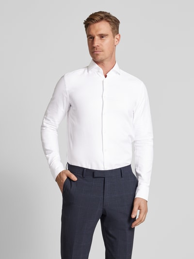 BOSS Extra lang slim fit zakelijk overhemd Wit - 4