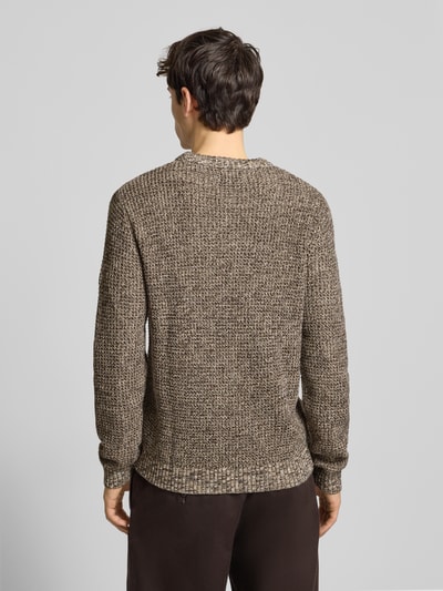 Jack & Jones Gebreide pullover met ribboorden, model 'LIAM' Beige - 5