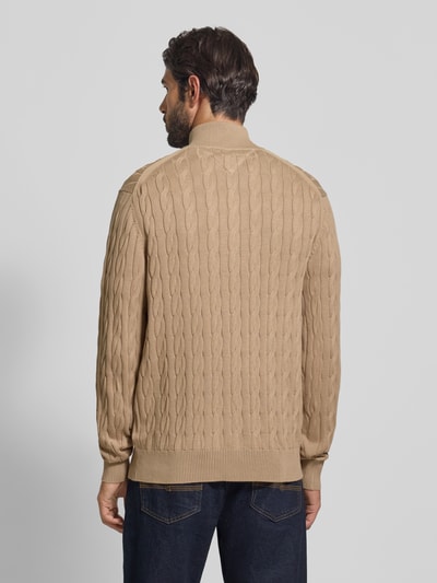Tommy Hilfiger Regular fit schipperstrui van puur katoen Taupe - 5