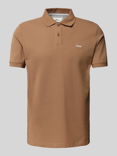 s.Oliver RED LABEL Regular Fit Poloshirt aus Baumwoll-Piqué Mittelbraun 2