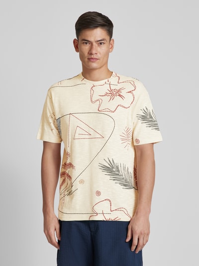 MCNEAL T-shirt met all-over motief Roestrood - 4