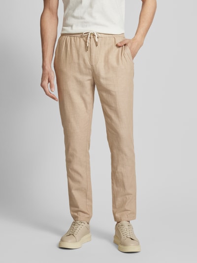 Scotch & Soda Straight Fit Hose in unifarbenem Design Modell 'WARREN' Beige 4