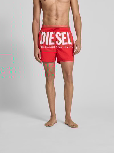 Diesel Badehose mit elastischem Bund Rot 4