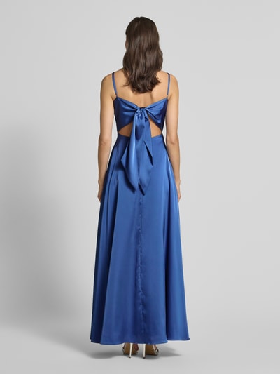 Laona Avondjurk met cascadehals Bleu - 5